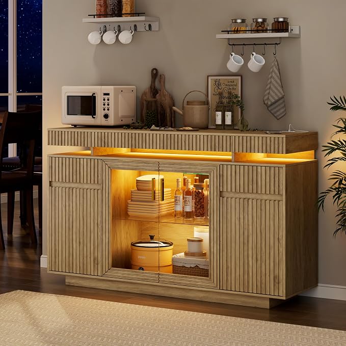 47.2" Fluted Sideboard Buffet Cabinet - Image 8
