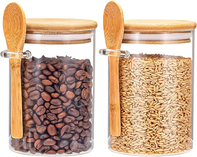 Airtight Food Storage Containers, Glass Canister by Xigugo