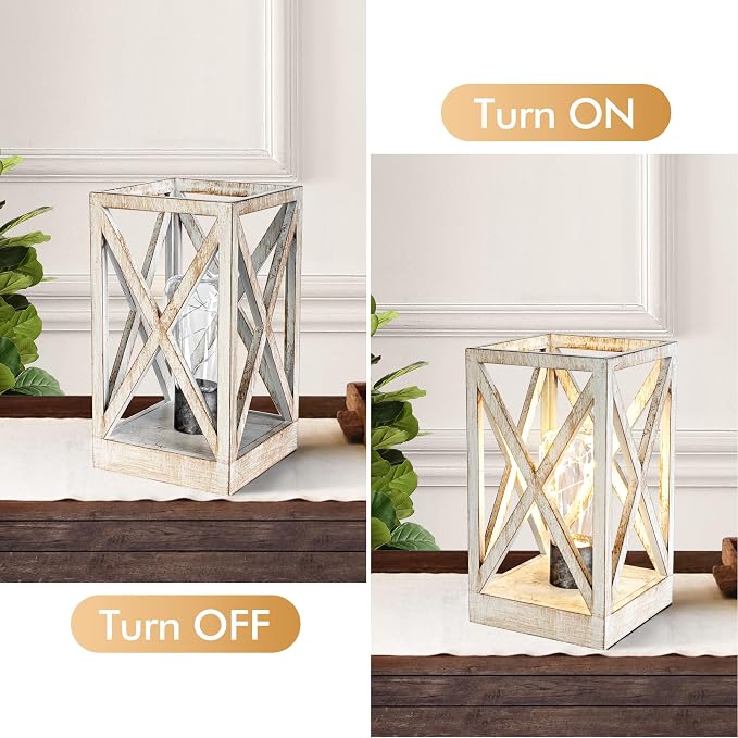 WINGBO 2 Pack Retro Battery Powered Table Lamps, Battery Operated Cordless Lamp - Image 3