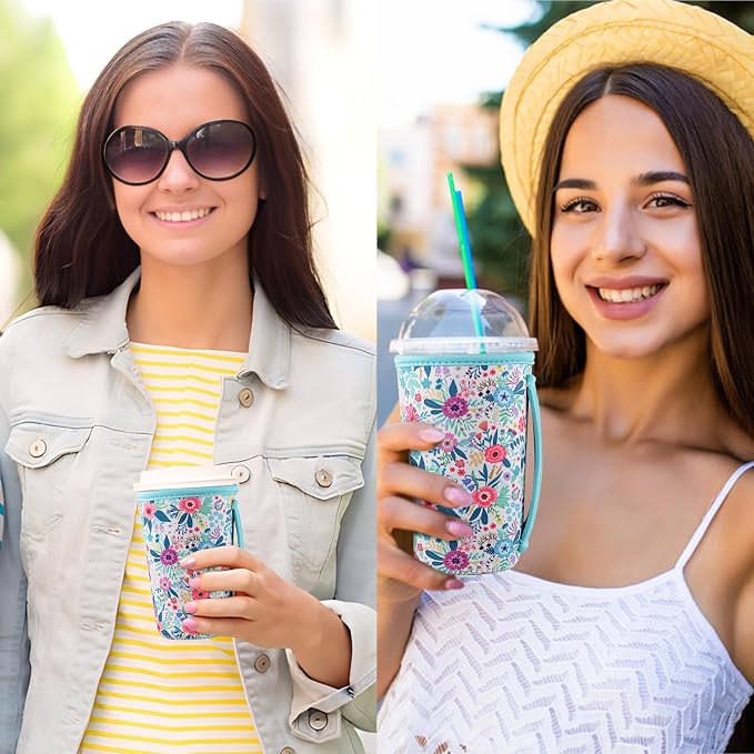 KJQJLY 3 Pack Reusable Iced Coffee Sleeves - Image 5