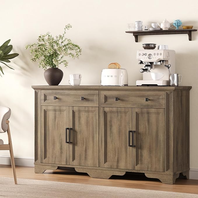 ONBRILL 55" Sideboard Buffet Cabinet, Kitchen Buffet Storage Cabinet, Large - Image 7