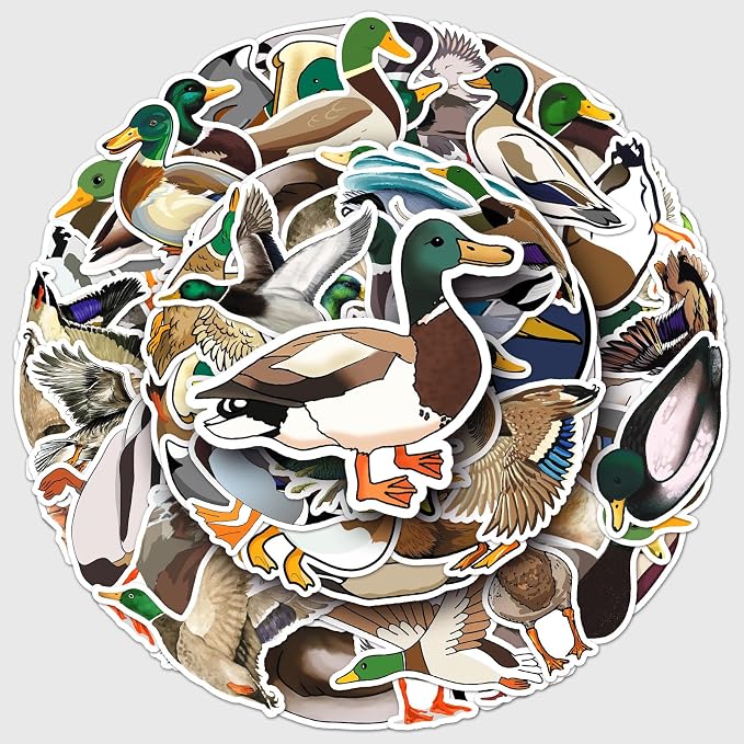 50Pcs Mallard Duck Stickers, Waterproof Vinyl Cute Duck Stickers - Image 5