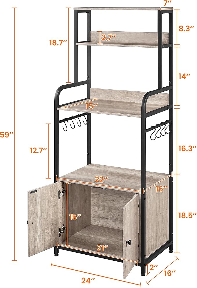 Yaheetech 4-Tier Kitchen Bakers Rack - Image 2