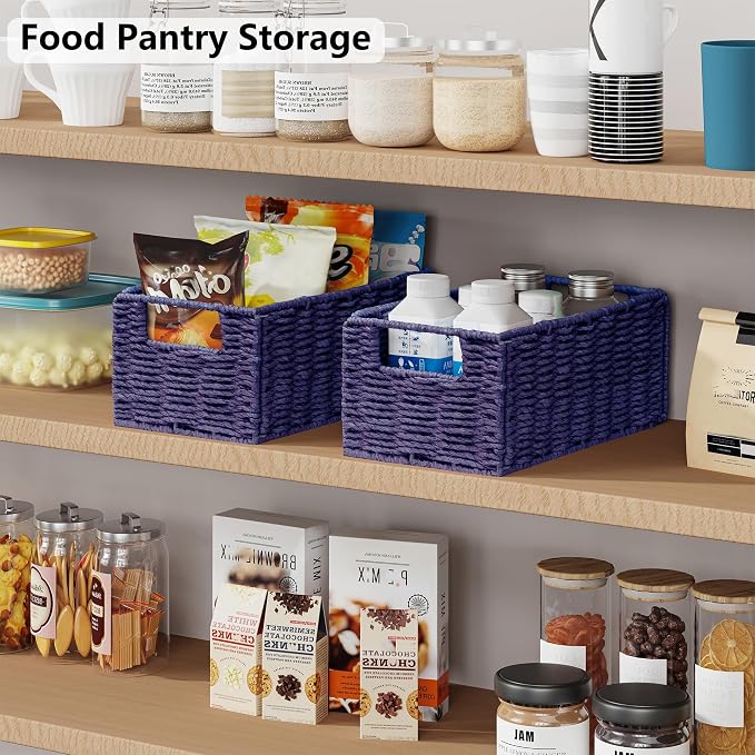 Vagusicc Wicker Storage Basket, Small Storage Baskets - Image 5