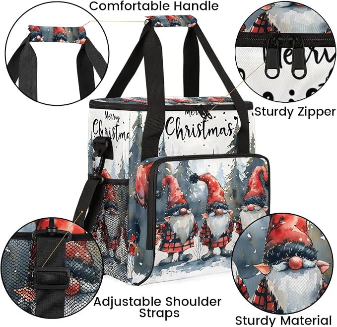 Gnomes Merry Christmas Coffee Maker Carring Bag, Large Insulated Storage - Image 6