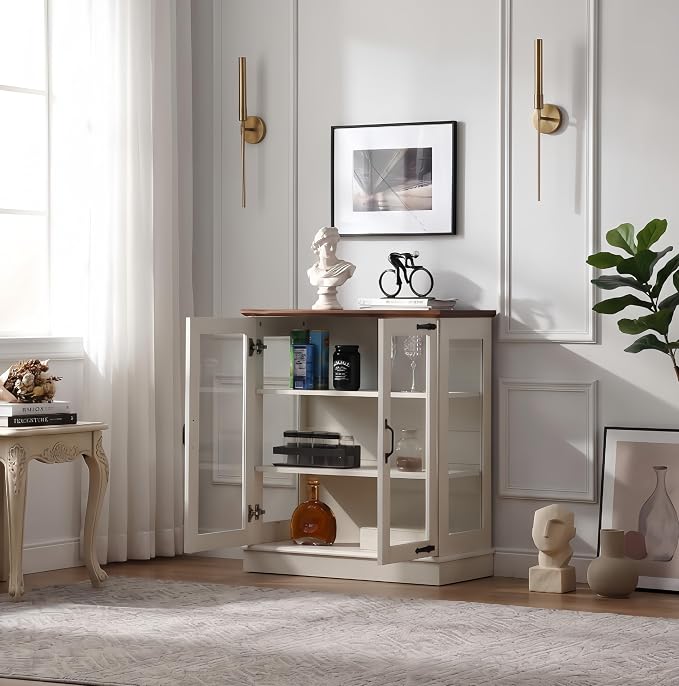 FOREST GRAVITY 31.5'' Small Display Buffet Cabinet - Image 6