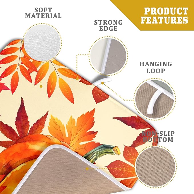 Autumn Pumpkin Maple Leaf Dish Drying Mat - Image 4