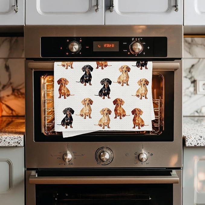 Dachshund Kitchen Towels, Weiner Dog Gifts - Image 4