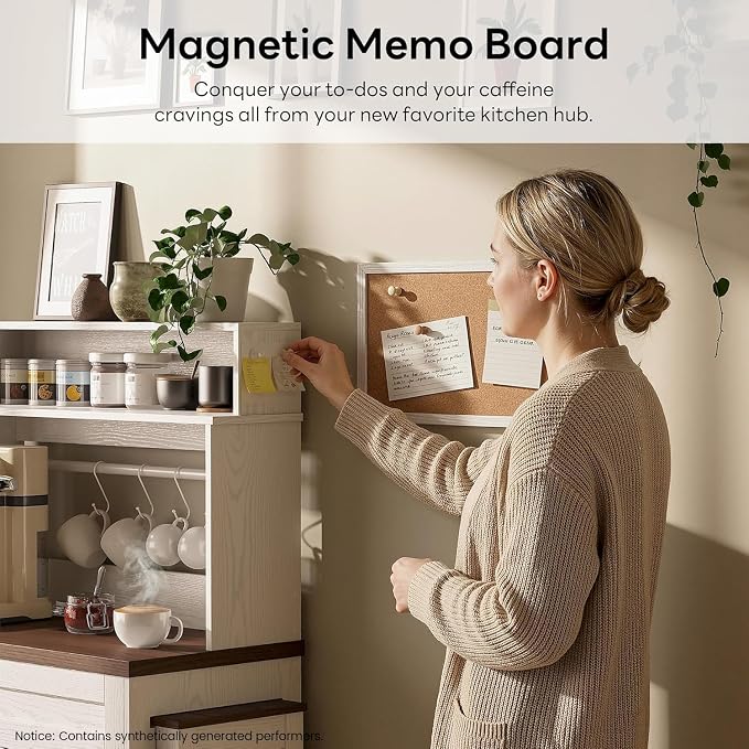 LIKIMIO 57" Farmhouse Coffee Bar Cabinet - Image 5