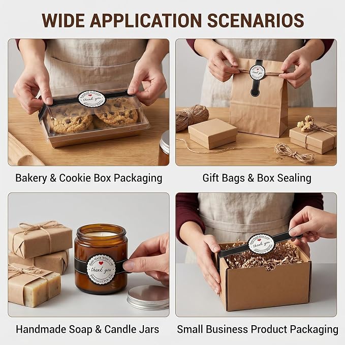 100 Pcs Food Baking Stickers Decorative Bakery Stickers Packaging Self Adhesive - Image 6