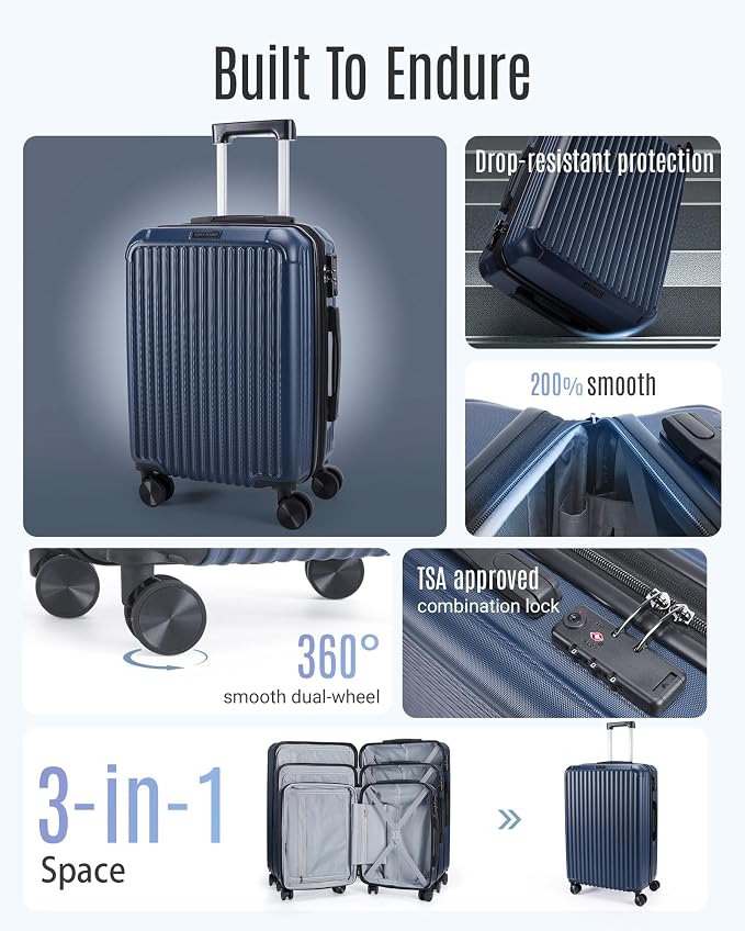 LIGHT FLIGHT 3 Piece Luggage Sets - Image 2
