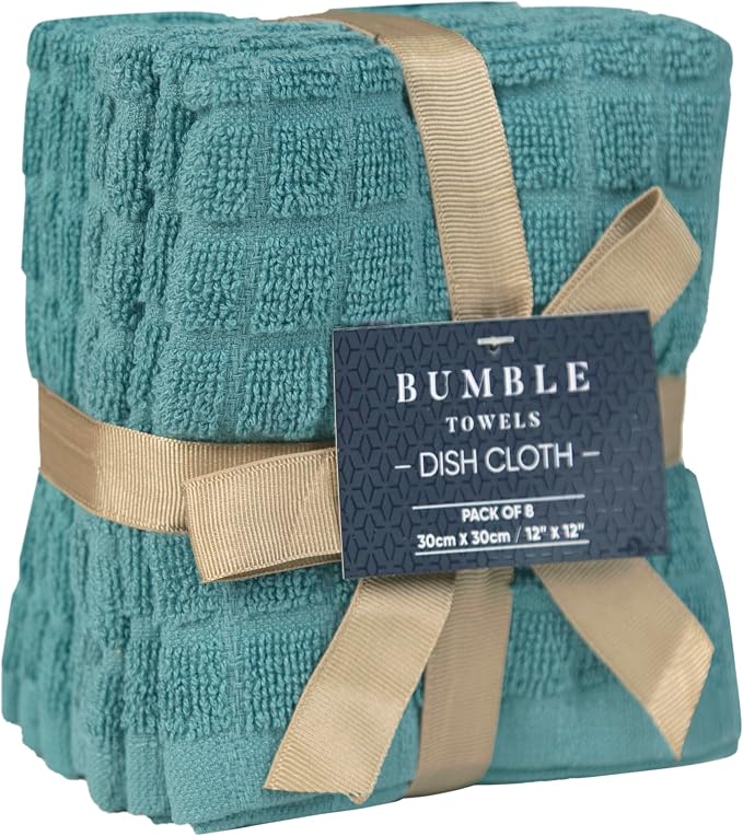 Bumble Dish Cloths | 12" x 12" | 100% Cotton Kitchen Towels | 406 GSM | Soft - Image 3