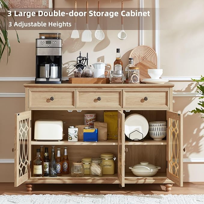 Joaxswe Farmhouse Sideboard Buffet Cabinet - Image 7