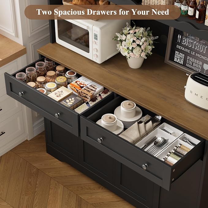 HOSTACK 75.4" Tall Kitchen Pantry Cabinet - Image 7