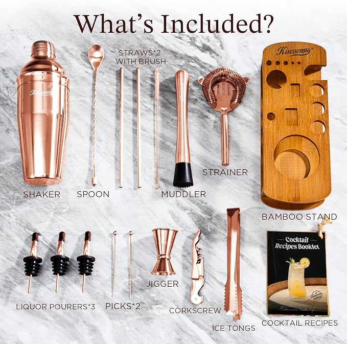 KITESSENSU Cocktail Shaker Set Bartender Kit - Image 4