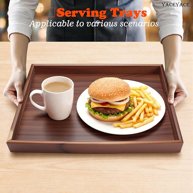 Wood Tray for Kitchen Counter, Coffee Table, Home Decor - Image 7