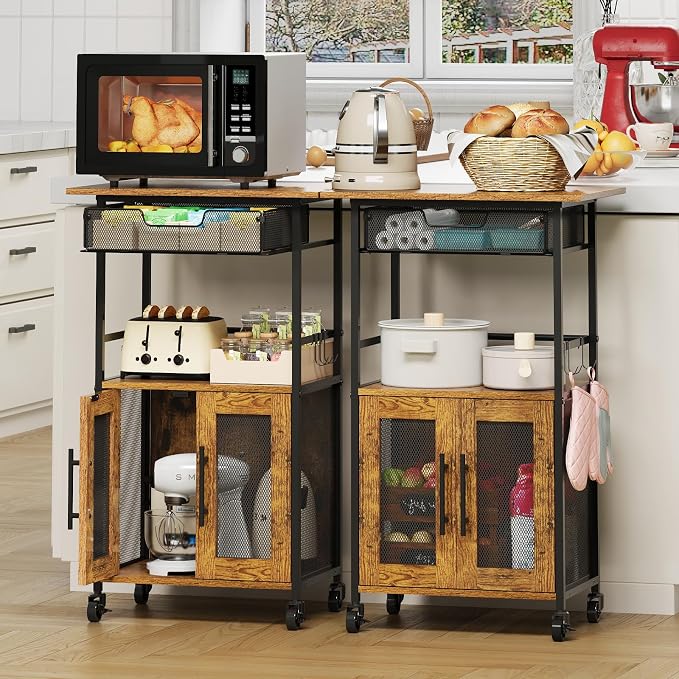 3 Tier Slim Rolling Coffee Cart - Image 8