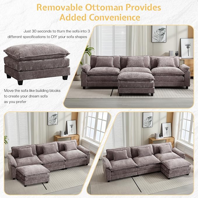 Modular Sectional Sofa, Cloud Couch - Image 3