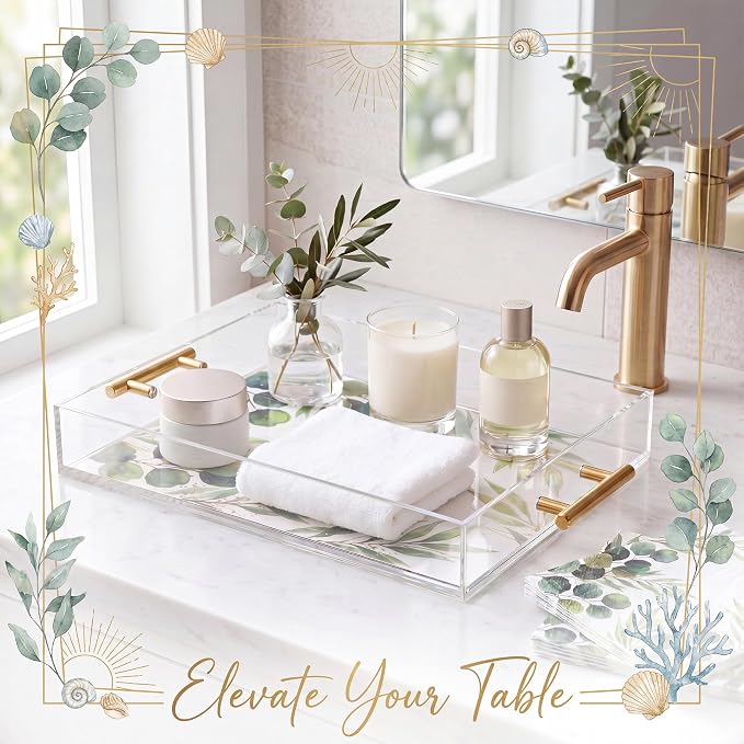 2 Pack Acrylic Serving Tray - Image 2