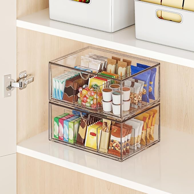 2 Pack Coffee Pod Storage Drawer, Stackable Tea Bag Organizer - Image 5