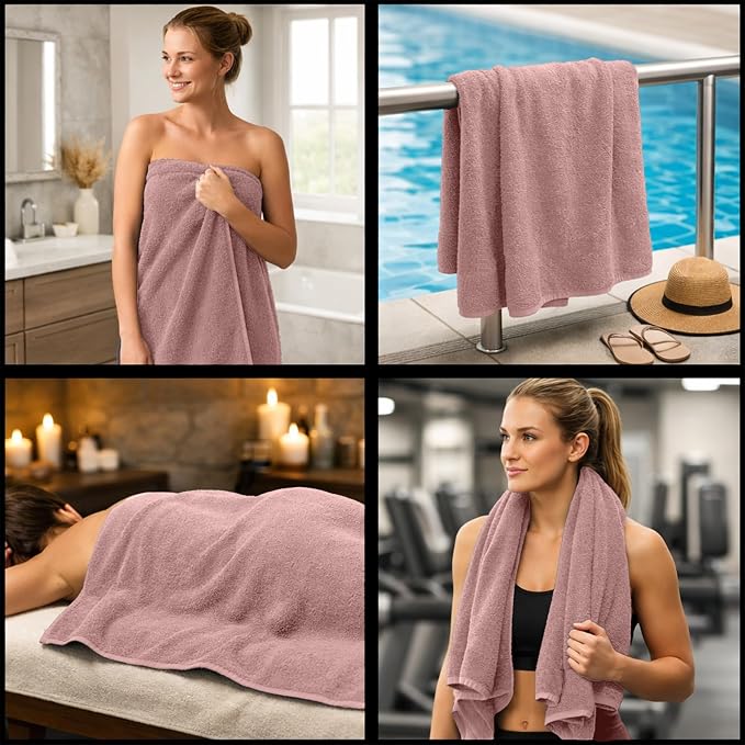 RIVERSIDE Pack of 8 Towels Set, 2 Large Bath, 2 Hand, 4 Face Washcloths - Image 5