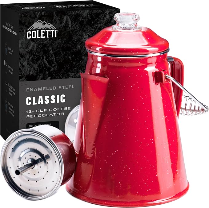 COLETTI Classic Percolator Coffee Pot — The Most Nostalgic Camping Coffee Pot by COLETTI