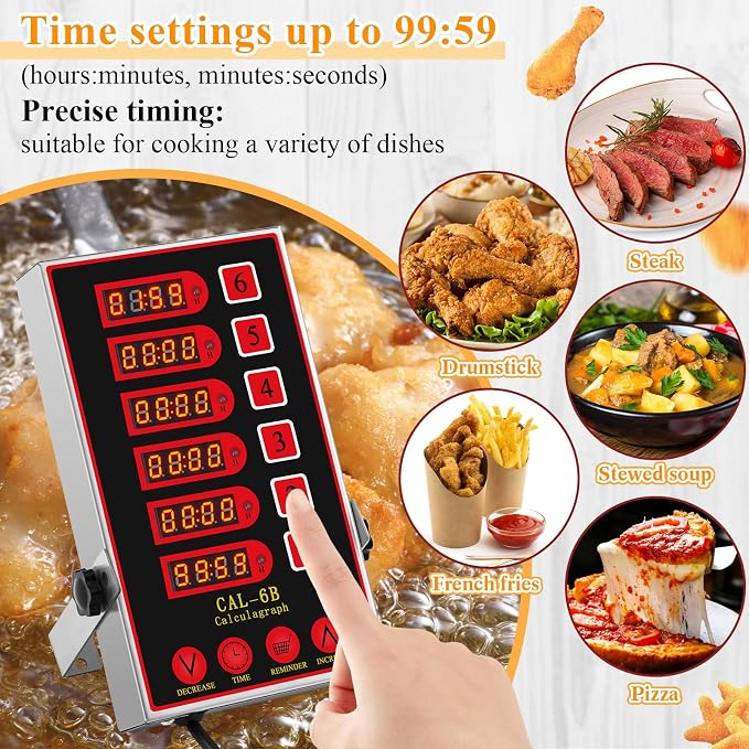 Relaxweex 1 Pack Digital Kitchen Timer, Commercial Cooking Timer - Image 4