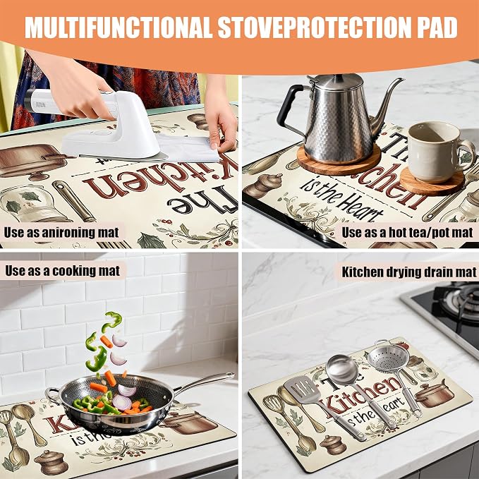28"x20" Anti-Slip Electric Stove Top Cover Kitchen Foldable Heat-Resistant - Image 3