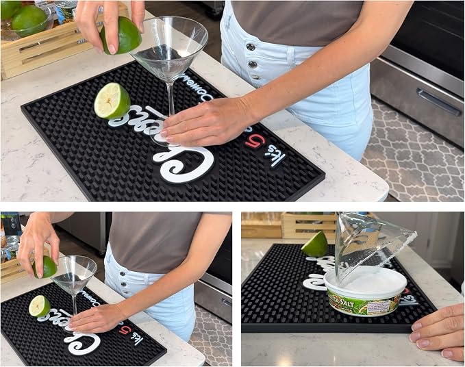 Cheers It's 5 O'Clock Somewhere Tiki Bar Mat 18x12 in – Cocktail Decor - Image 5