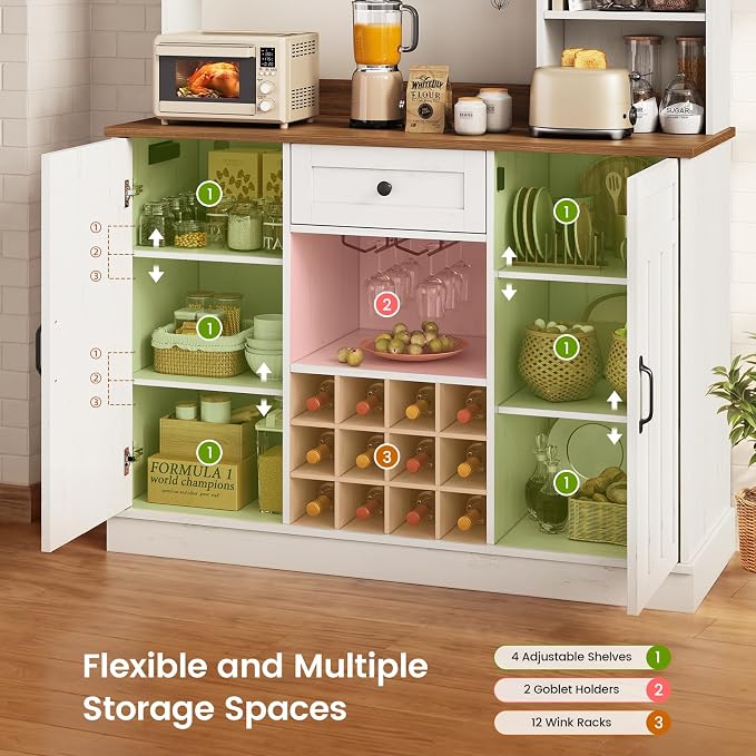 Large Farmhouse Coffee Bar Cabinet - Image 7