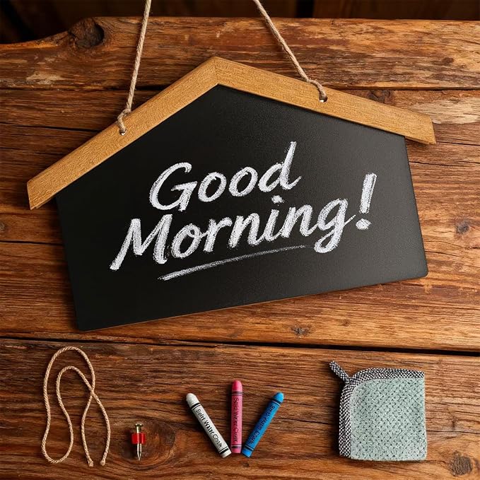 Chalkboard, House Design, 8.35"x13.46" Small Chalkboard Sign, Double Sided Use - Image 2