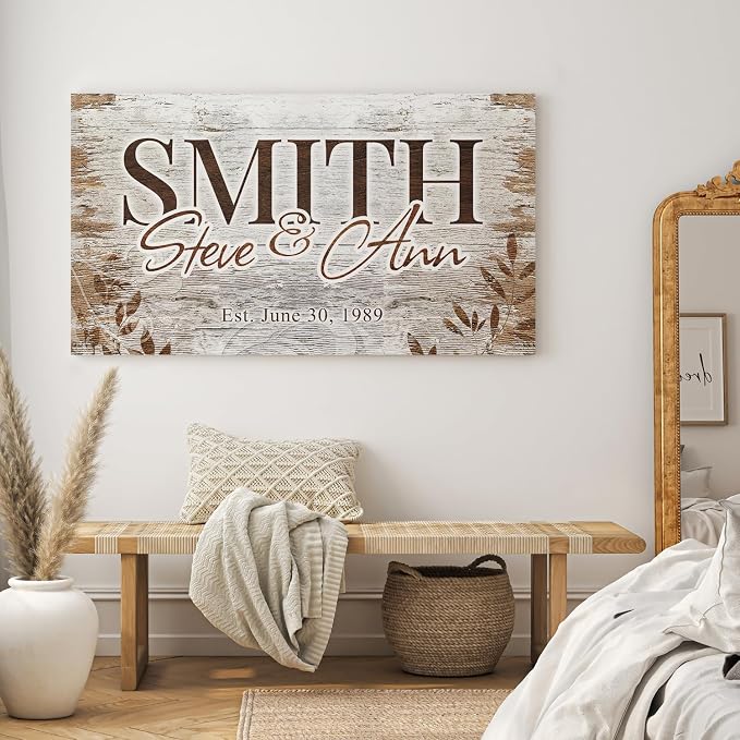 IPIC - Personalized Name Wall Art Canvas, Custom Last Name Home Sign - Image 3