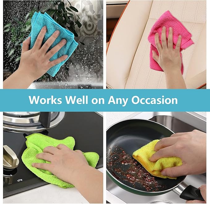HOMEXCEL Microfiber Cleaning Cloth, 400 Pack Cleaning Towels - Image 6