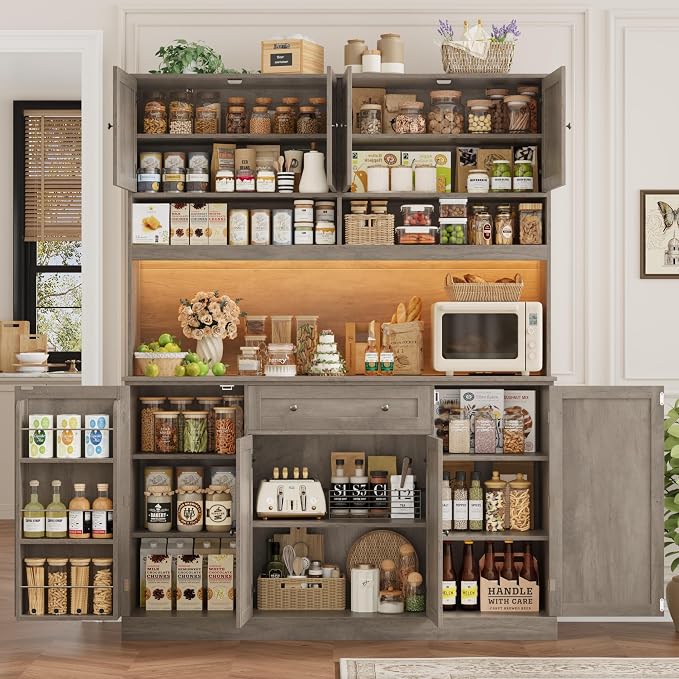 HIFIT 72.8” Tall Kitchen Pantry Cabinet - Image 8
