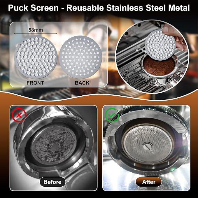 Espresso Tamper Kit 4 PCS with Wooden Tray - 58mm Coffee Distributor - Image 4