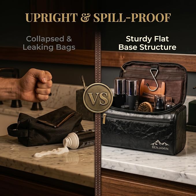 Ayperoad® Personalized Leather Toiletry Bag - Image 4