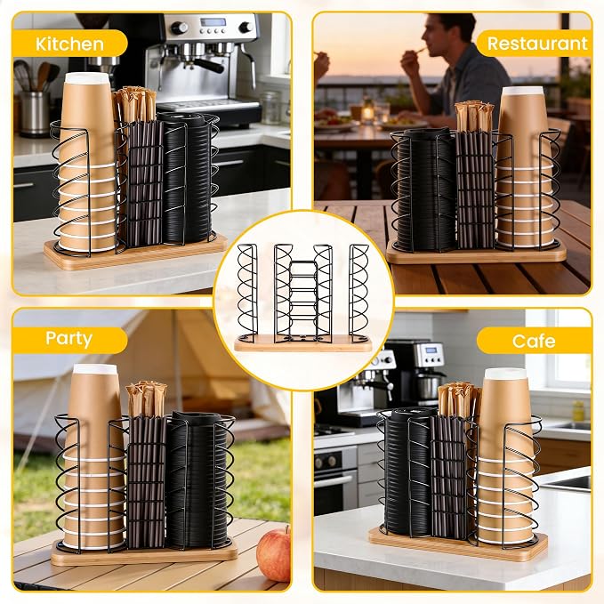 Coffee Station Organizer for Countertop, Cup and Lid Organizer - Image 7