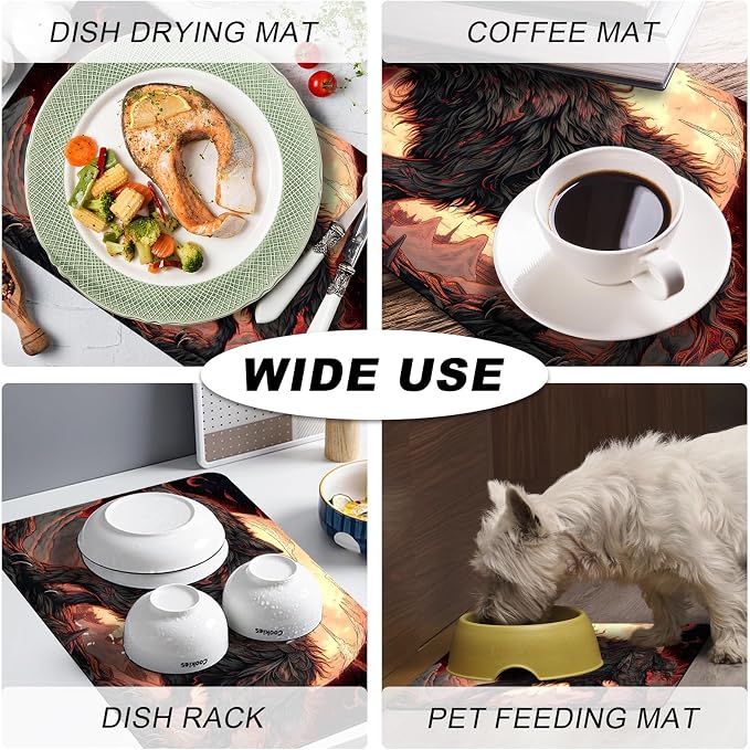 Coffee Mat, Coffee Bar Accessories Fit Under Coffee Maker Espresso Machine - Image 7