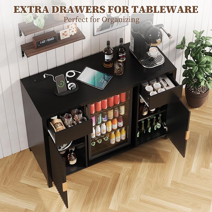 Garvee 53" Coffee Bar Cabinet - Image 6