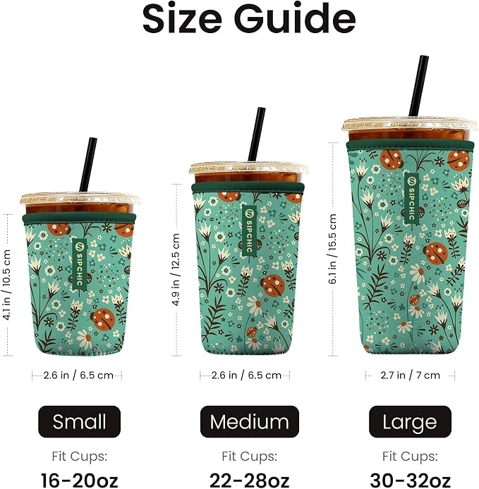 Iced Coffee Sleeve – Neoprene Reusable Cup Sleeves - Image 4