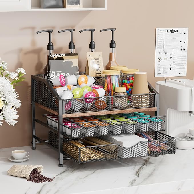 Coffee Bar Organizer for Countertop, Coffee Station Organizer - Image 2