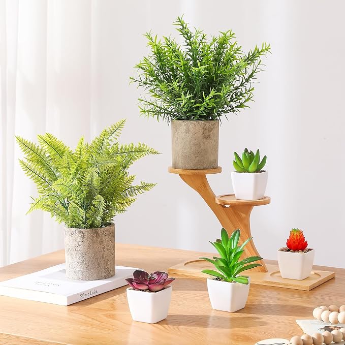 Veryhome 6Pcs Small Fake Plants - Image 8