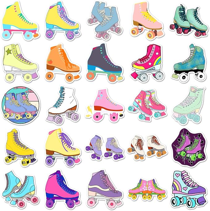50Pcs Roller Skate Stickers, Waterproof Vinyl Roller Skating Stickers - Image 3