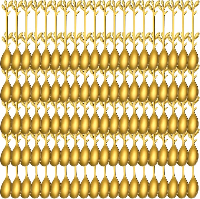 100 Pcs Demitasse Espresso Spoons Stainless Steel Bulk, 4.33'' Small Mini by Meanplan