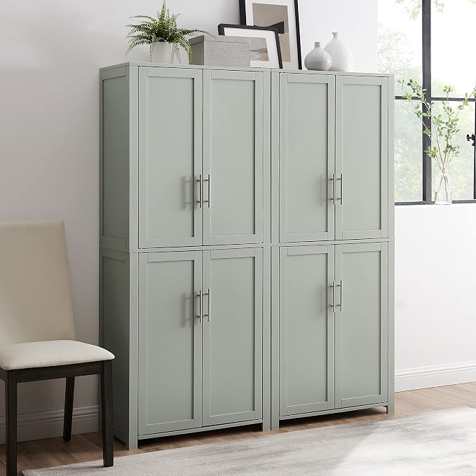Crosley Furniture Savannah 2-Piece Pantry Storage Cabinet Set - Image 2