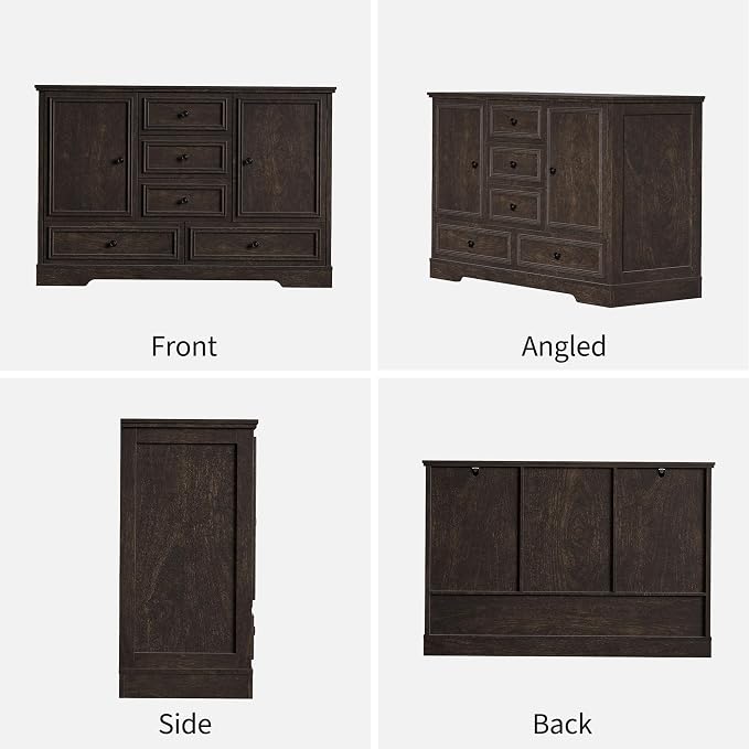 GarveeHome 47" Farmhouse Sideboard Buffet Cabinet, Sideboard Storage credenza - Image 8