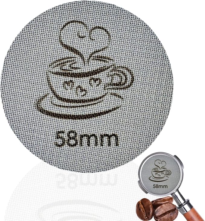 Espresso Puck Screen 58mm for Portafilter Basket, 1.7mm Thickness Made by Unknown