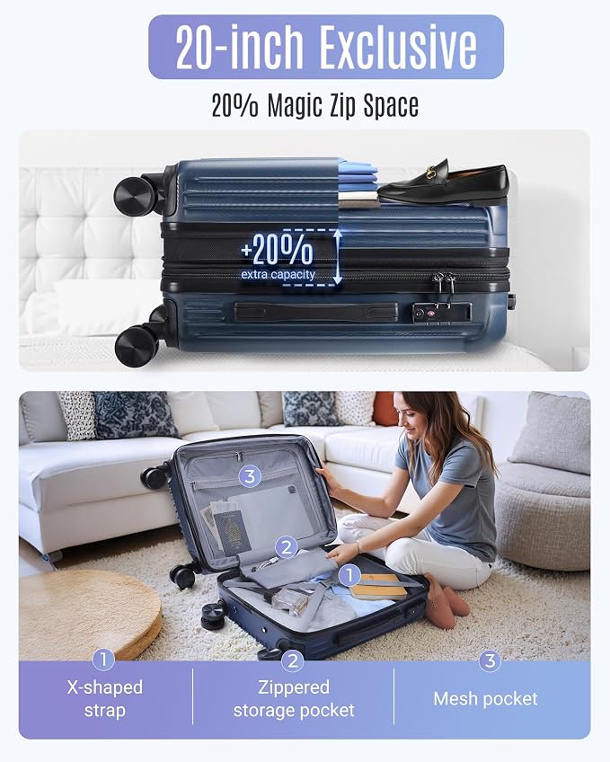 LIGHT FLIGHT 3 Piece Luggage Sets - Image 6
