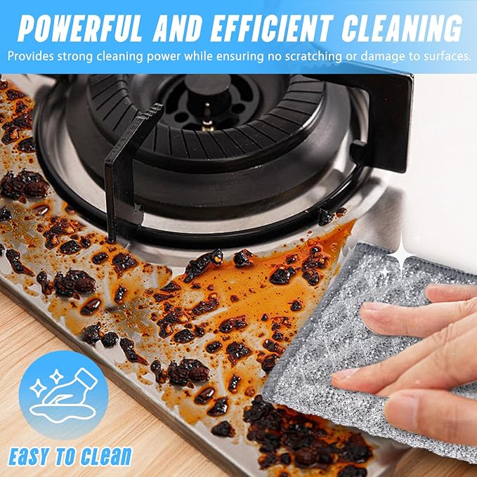 Wangjinpeng10 Pcs New Upgrade 4-Layer Metal Dish Cloths, Non-Scratch Odor-Free - Image 6