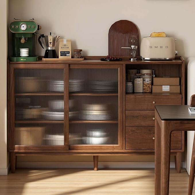 YESWOOD 47'' Rubberwood Narrow Buffet Cabinet by YESWOOD